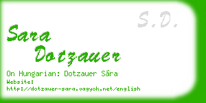 sara dotzauer business card